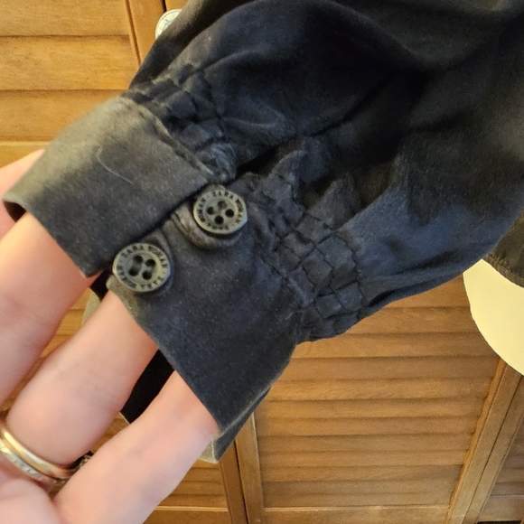 Zara Black Silk Blouse (S) - Picture 6 of 13